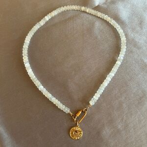 Gold and Moonstone Necklace